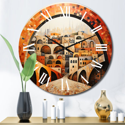 Horloge murale Orange Bridge