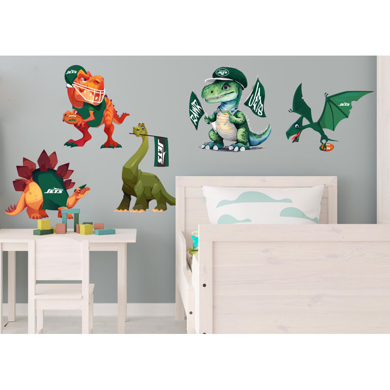 Ensemble de décalcomanies murales New York Jets Dinosaurs