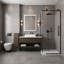 57"-60" W x 76" H Sliding Frameless Shower Door with 3/8-in (8mm) Tempered Glass Stainless Steel Hardware-97649714