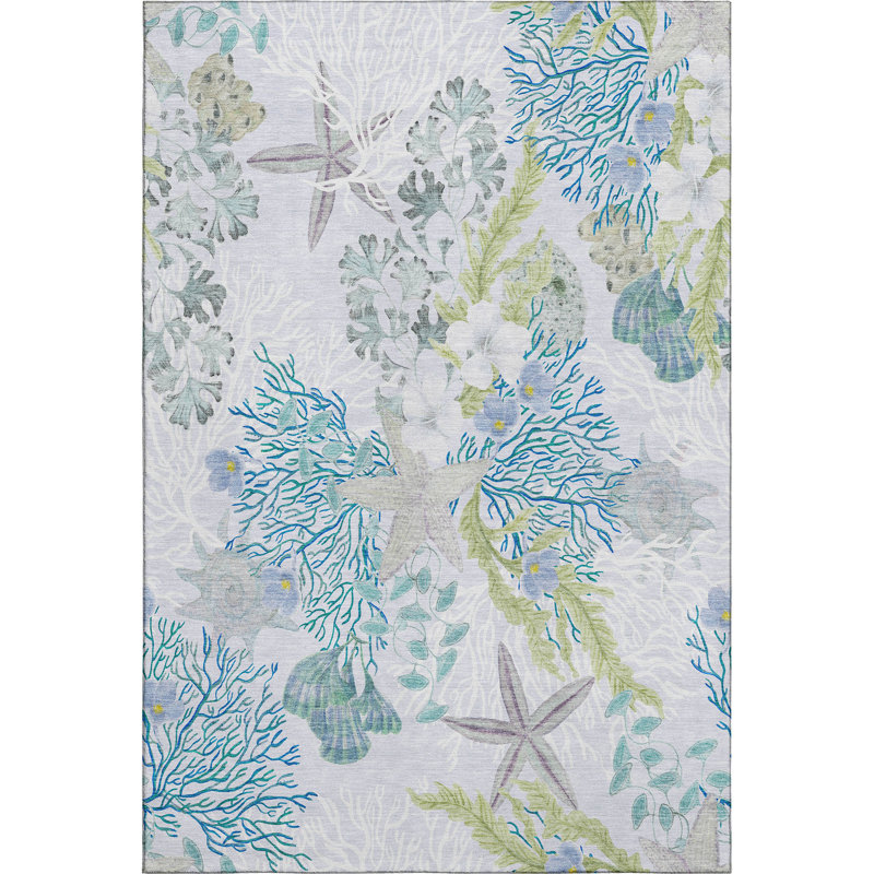 Tapis Cerrito AMF180 lavable à la machine de qualité supérieure, Rectangle 3' x 5'