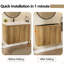 Armoire murale pliante en chêne 30 pouces Gloden - Installation brevetée en 1 minute, peu encombrante et facile à assembler, style moderne