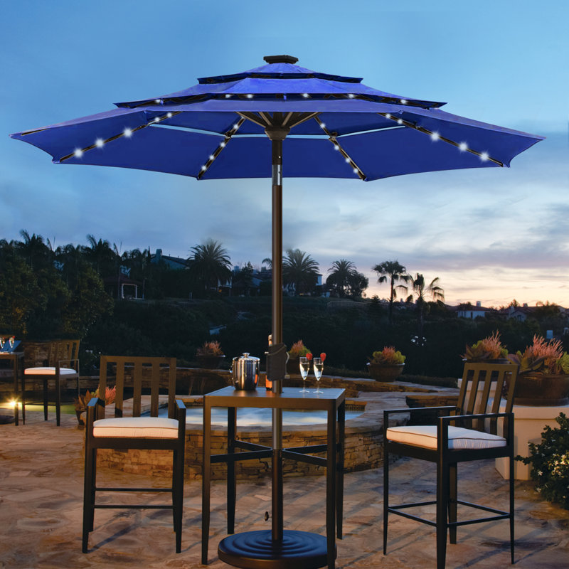 Parasol lumineux 9 pi Keensburg, Marine