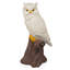 Statue de jardin en forme de hibou sur tronc d'arbre 28 po