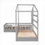 Lit simple plateforme en bois massif 2 unités avec sommier sans sommier 250 lb pour chambre d'amis