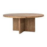 Harley Pine Solid Wood Pedestal Dining Table