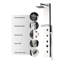 Panneau de douche à pluie multifonctionnel thermostatique 55 po avec pomme de douche réglable