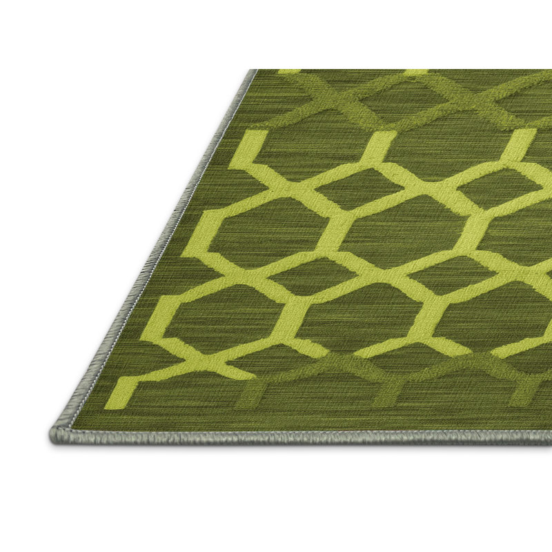 Tapis vert en treillis lavable à la machine, Rectangulaire 8 pi x 10 pi