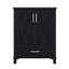 Meuble-lavabo fonctionnel de 24 pouces avec lavabo simple, 2 portes à fermeture silencieuse, 1 tiroir cloisonné et 2 tablettes de rangement-88728761