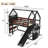 Kids Twin Solid Wood Loft Bed with Bookshelves and Slide-1171928983-1171928981