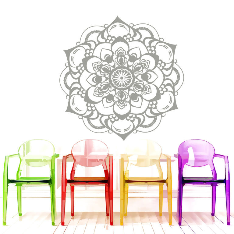 Religious & Spiritual Non-Wall Damaging Wall Decal, Silver Metallic