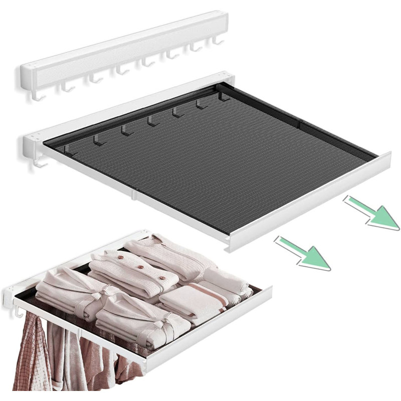 Étendoir à linge rétractable intérieur – Aluminium