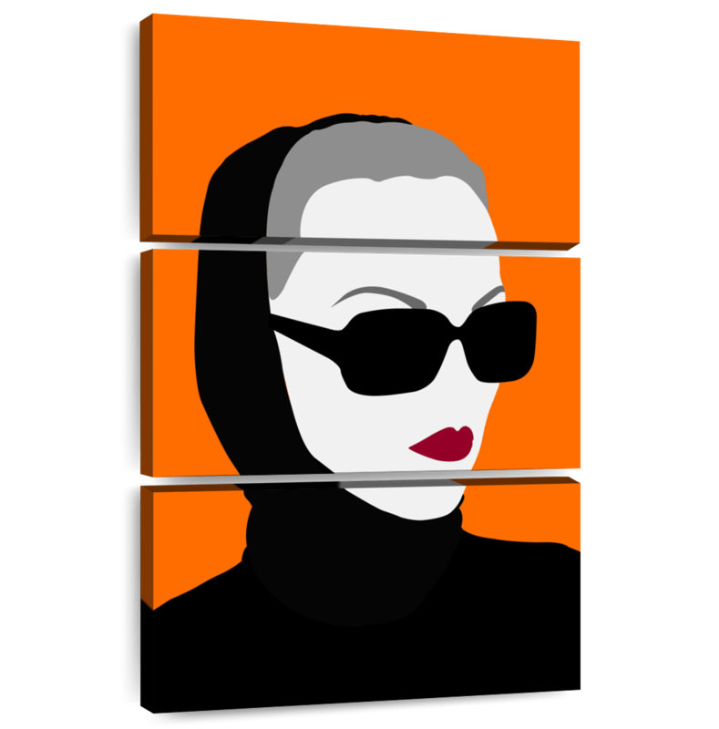 Mysterious Lady On Orange, 45" H x 28" W