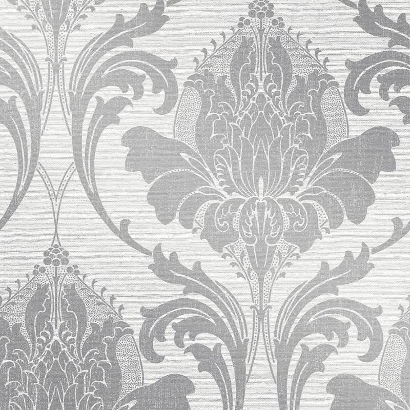 10.05m x 53cm Wallpaper Roll, Silver Grey