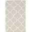 Tapis gris en laine et coton tissé à la main Rodgers-637014411