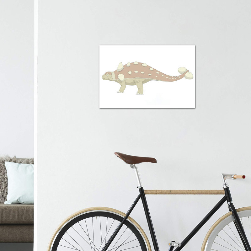 Euoplocephalus, dessin au crayon avec couleur numérique par Alice Turner - impression d'art graphique, Toile tendue