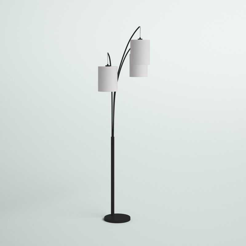 Leah 3-Light Floor Lamp - Black