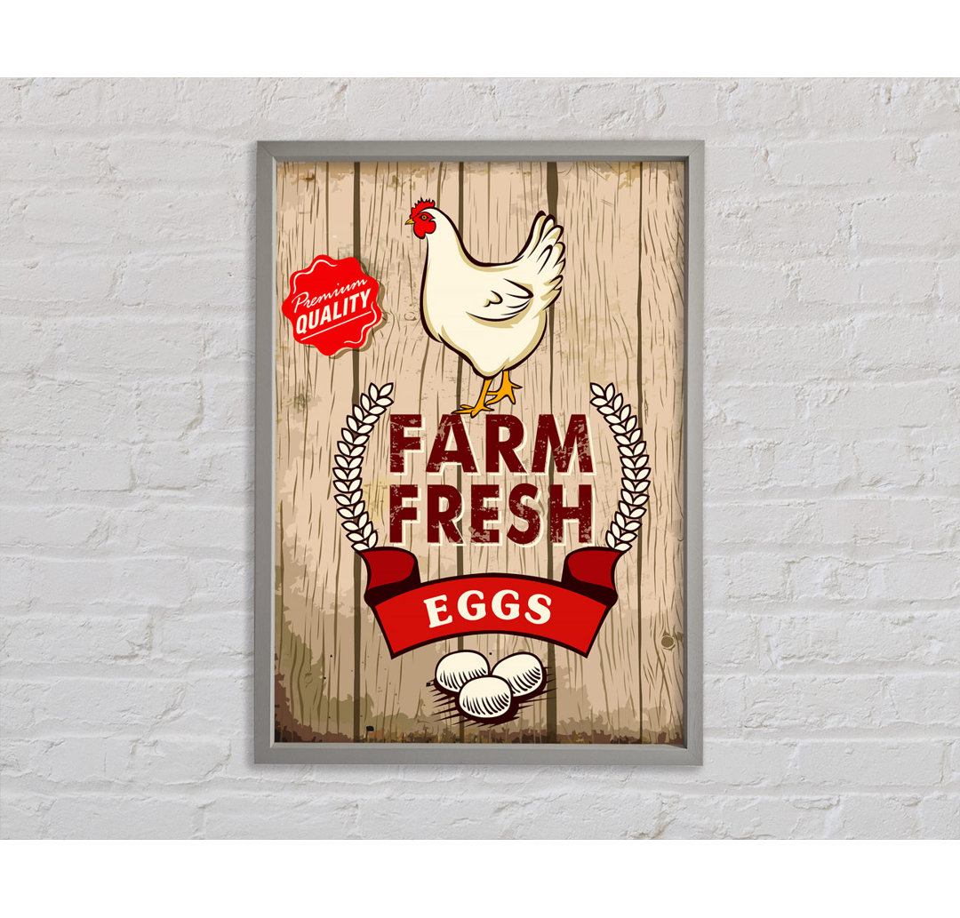 Farm Fresh Eggs - Einzelbildrahmen Kunstdrucke auf Leinwand