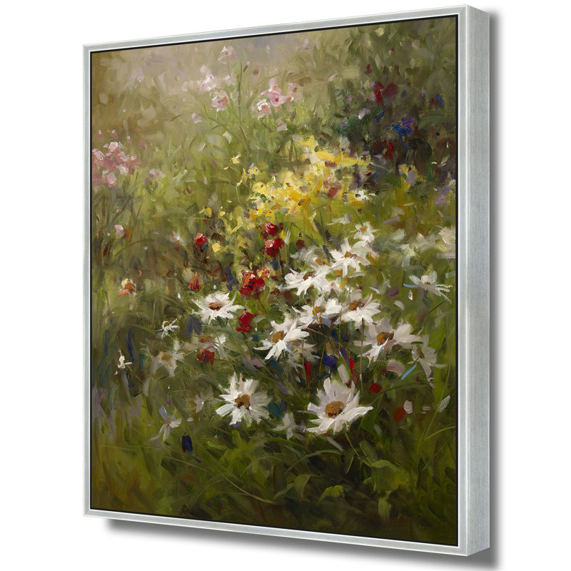 Soft Wildflower Rhapsody Print, 50" H x 38" W, Silver
