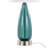 Bottega 22" Contemporary Glass Table Lamp In Sapphire Blue Seeded Glass, Brushed Nickel And White Linen Shade From Grandview Gallery - Set Of 2