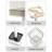Toothbrush Holder 3 Slots With Cup 2 Pack