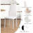 Dining Chairs Set Of 4, Kitchen Chairs Faux Leather With Metal Frame, High Backrest, Modern Upholstered Chair For Dining Room, Living Room And Kitchen, White