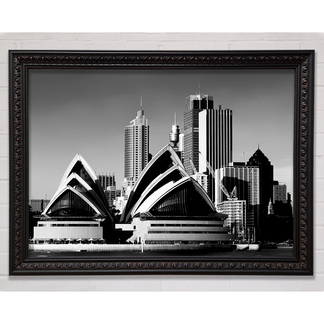 Sydney Opera House B N W - Einzelne Bilderrahmen Kunstdrucke