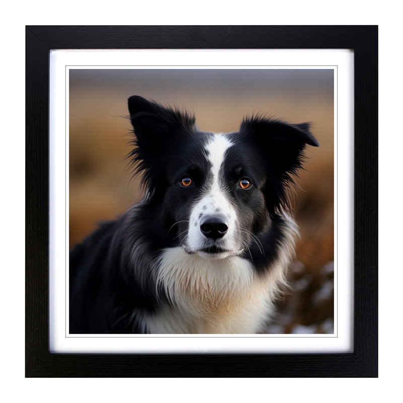 Single Picture Frame Print on Wood, Black