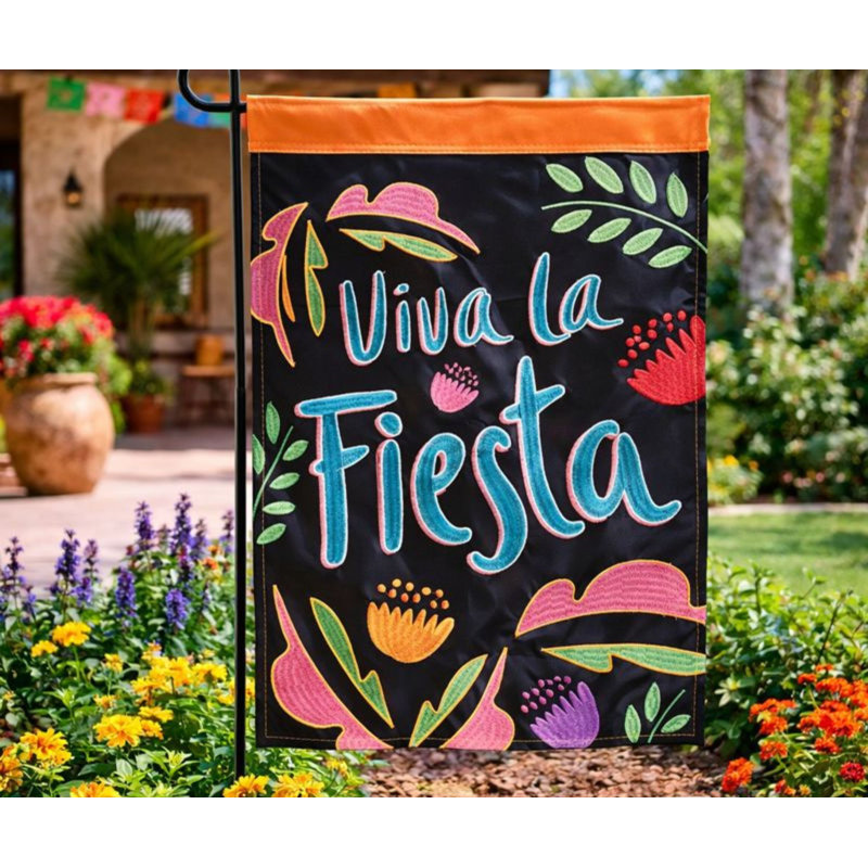 Drapeau de jardin Viva La Fiesta