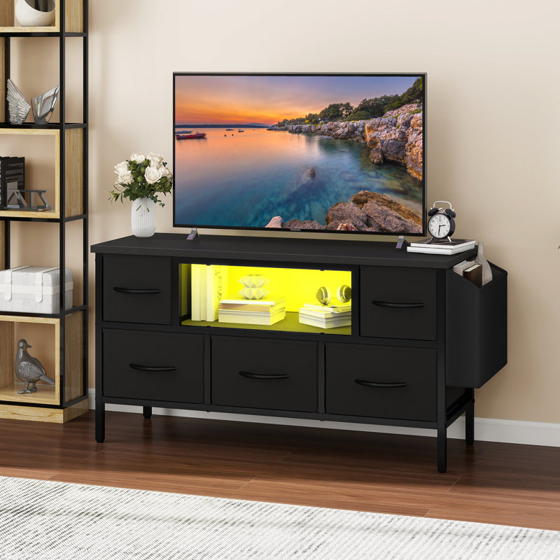 100Cm TV  Unit，TV Cabinet for TVs up to 43", Black