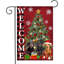Drapeau de jardin de Noël avec chiens, drapeaux de jardin amusants, décorations de Noël pour l'extérieur