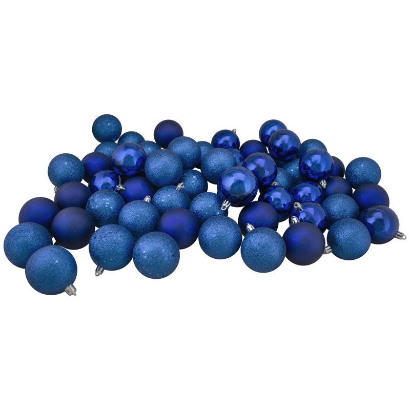 Ornements de boule de Noël incassables 60 carats 60 royaux 2,5 pouces (60 mm)