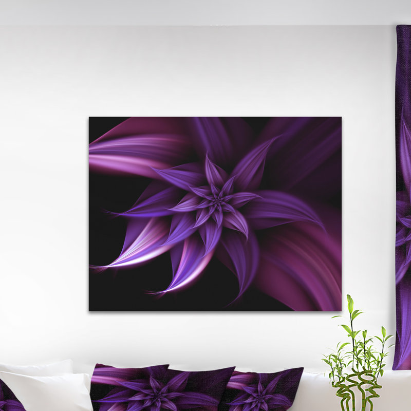 «Fractal Flower Mauve», impression, H 20 po x l 40 po x P 1po, Toile tendue