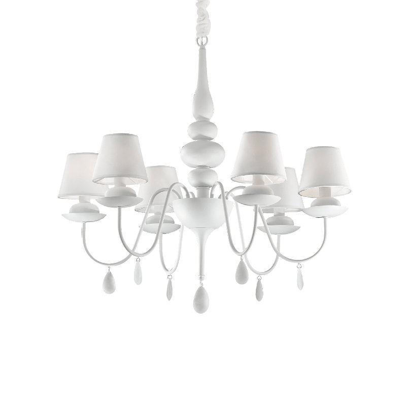 Blanche 6 - Light Shaded Chandelier