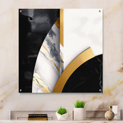 Formes de peinture de marbre - Art mural acrylique abstrait en marbre