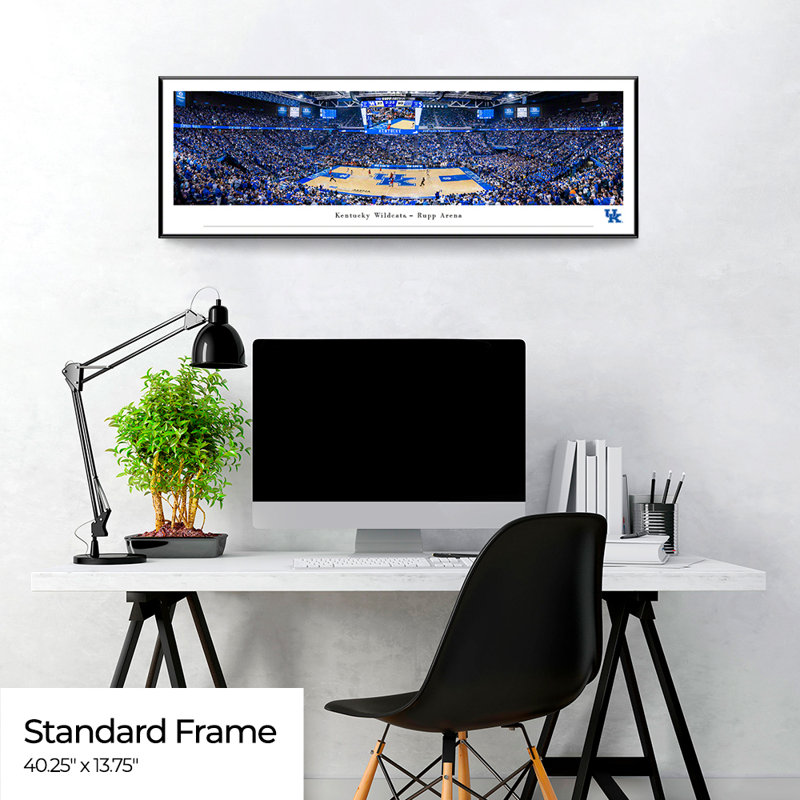 NCAA Kentucky Wildcats Basketball, impression panoramique, H 13,75 po x l 40,25 po x P 0,88 po, Cadre flottant noir
