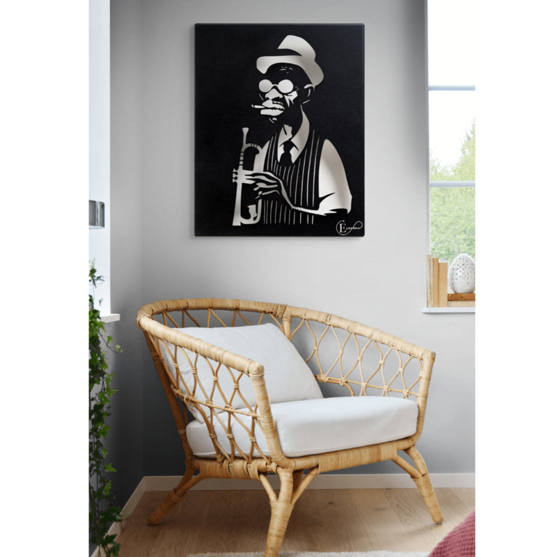 AMBER-Jazz Wall Art-, Black