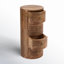 Atlantic 11" W Solid Wood Cylindrical Nightstand with 4 Drawers-1282133388