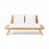White Cushion/Teak Frame