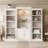 Retro Style 3-Piece Bookcase with 5-Colour Adjustable LED Light and Tempered Glass Shelves for Versatile Display and Storage