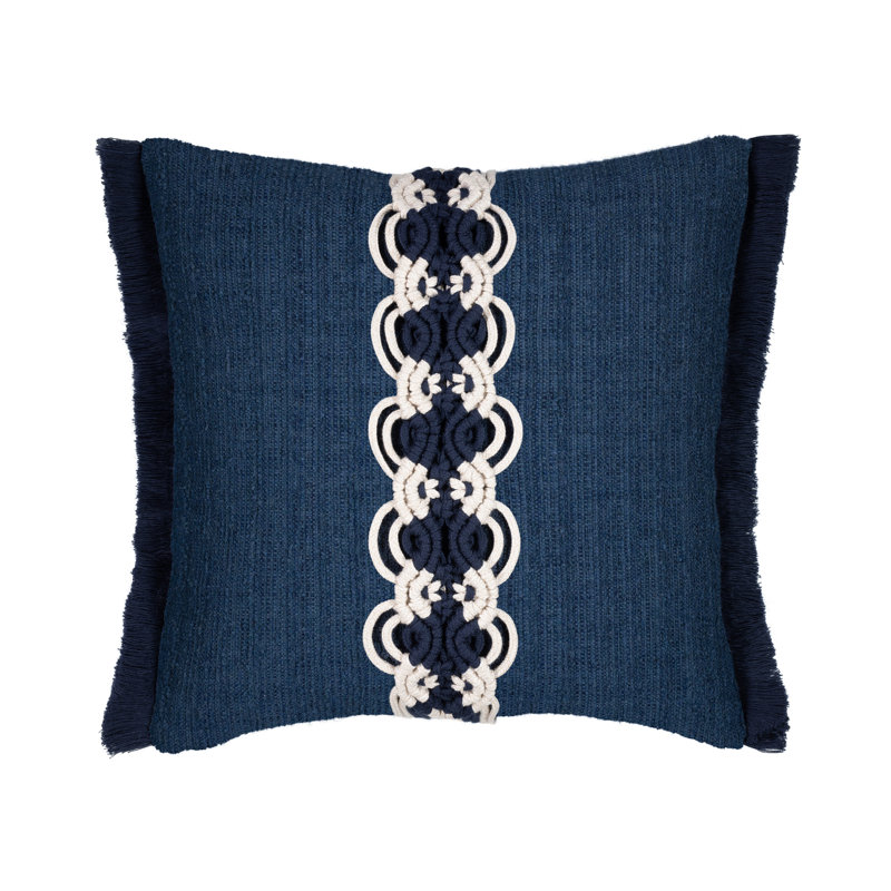 Distinction Indigo Performance Pillow Cover & Insert, 20"H x 20"W, Square