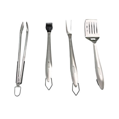 Bbq Grill Tools Of Stainless Steel - Spatula, , Brush, Tongs For Gas, Charcoal, And Electric Parties Versatile All Types Grilling Surfaces