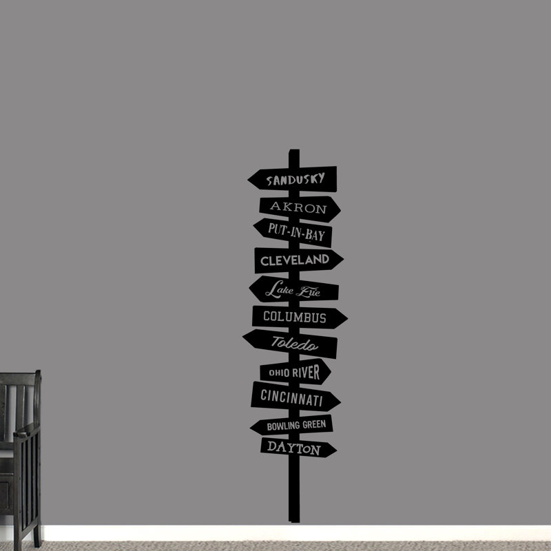 Décalcomanie murale points chauds ohio, Noir