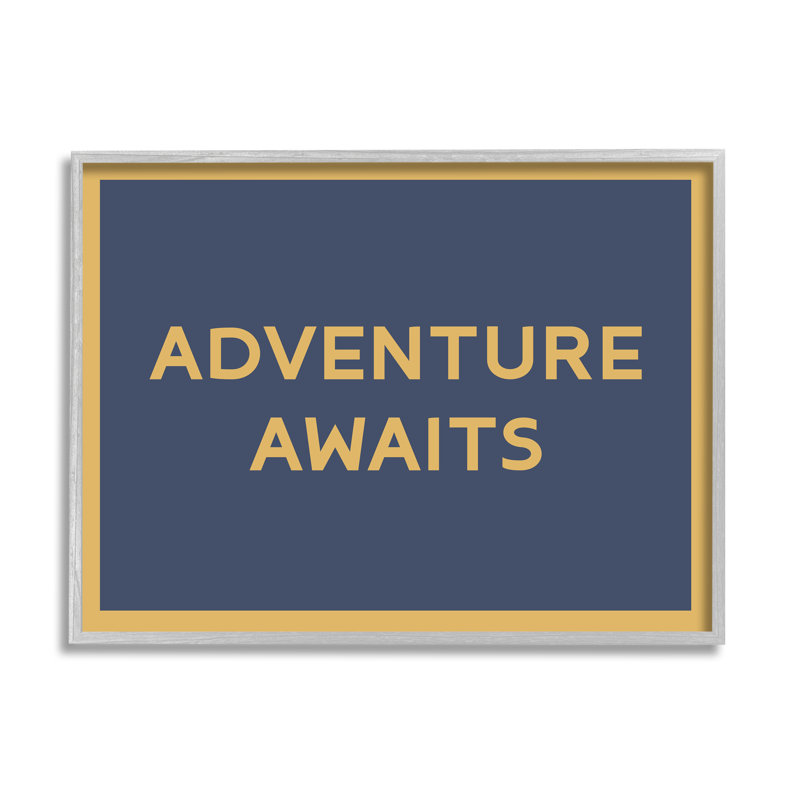 «Au-629-Giclee Adventure Attires Blue & Ochre» par Lil 'Rue, impression, L 14 po x H 11 po x P 1,5 po