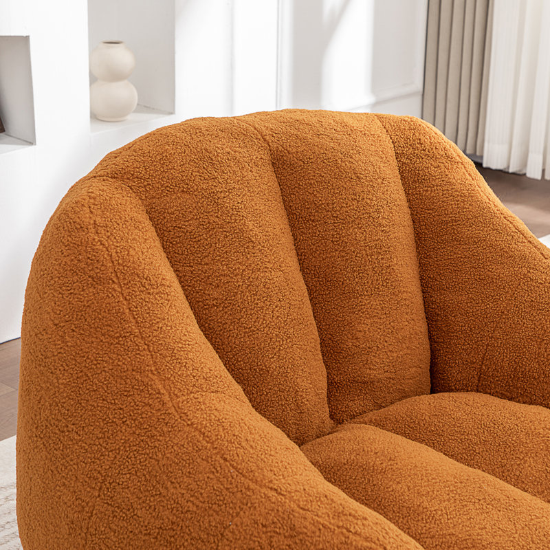 Bean Bag Chair With Filler, Yellow Teddy