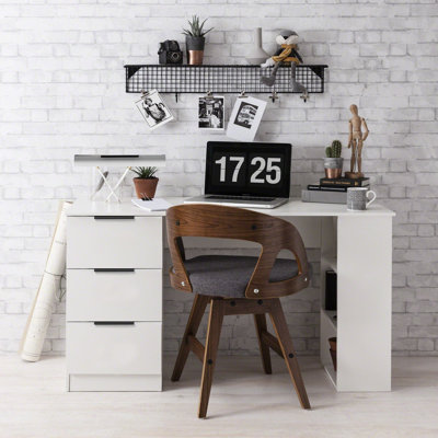 Glenhaven 3 Drawer Computer Desk