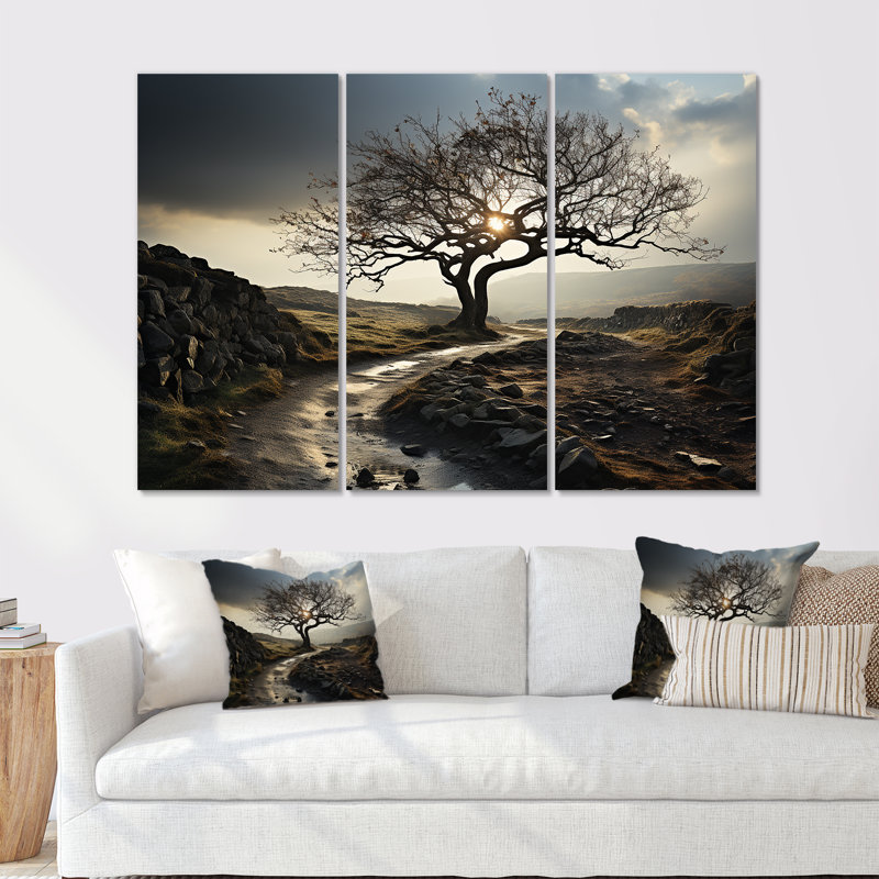 «Dark Storms Charm In Winter - Storms», ensemble d'art mural sur toile, H 32 po x l 48 po x P 1 po