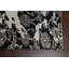Tapis oriental noir / argenté à motif floral Versace noué à la main 6 x 9