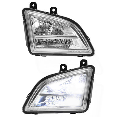 Fog Lights  Compatible With  2018+  Volvo  VNL Chrome LED
