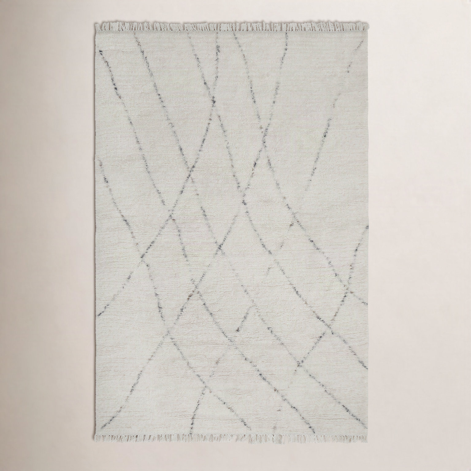 Hand-Woven Striped Wool Rug, Rectangle 7'6" x 9'6"