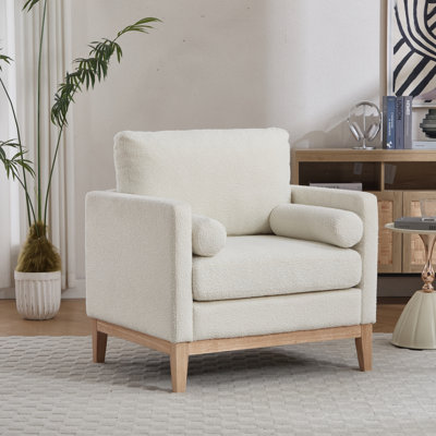 Fauteuil d'appoint rembourré l 35,41 po avec coussins